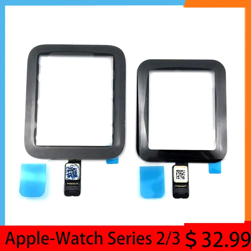 Сенсорное ЖК стекло для Apple Watch Series 1 2 3 4 5 38 40 42 44 мм с клеем OCA|Сенсорные панели