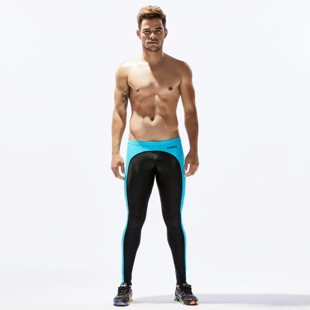 Мужские Стрейчевые тренировочные штаны для дома и улицы, сексуальные повседневные компрессионные кальсоны с низкой талией для фитнеса - Цвет: Черный