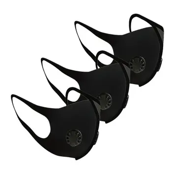 

3Pcs Protective Filter Face Mask Breathable Anti Dust Reusable Mouth Mask Unisex