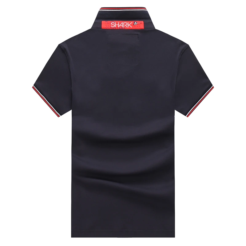 TACE&SHARK Casual Shark Flag Embroidery Short Sleeve Polo Shirts Fashion White Dark Blue Camisa Polo Homme Men Clothing Plus 12 H50649bb3aec748849310f3fcb007a56bd