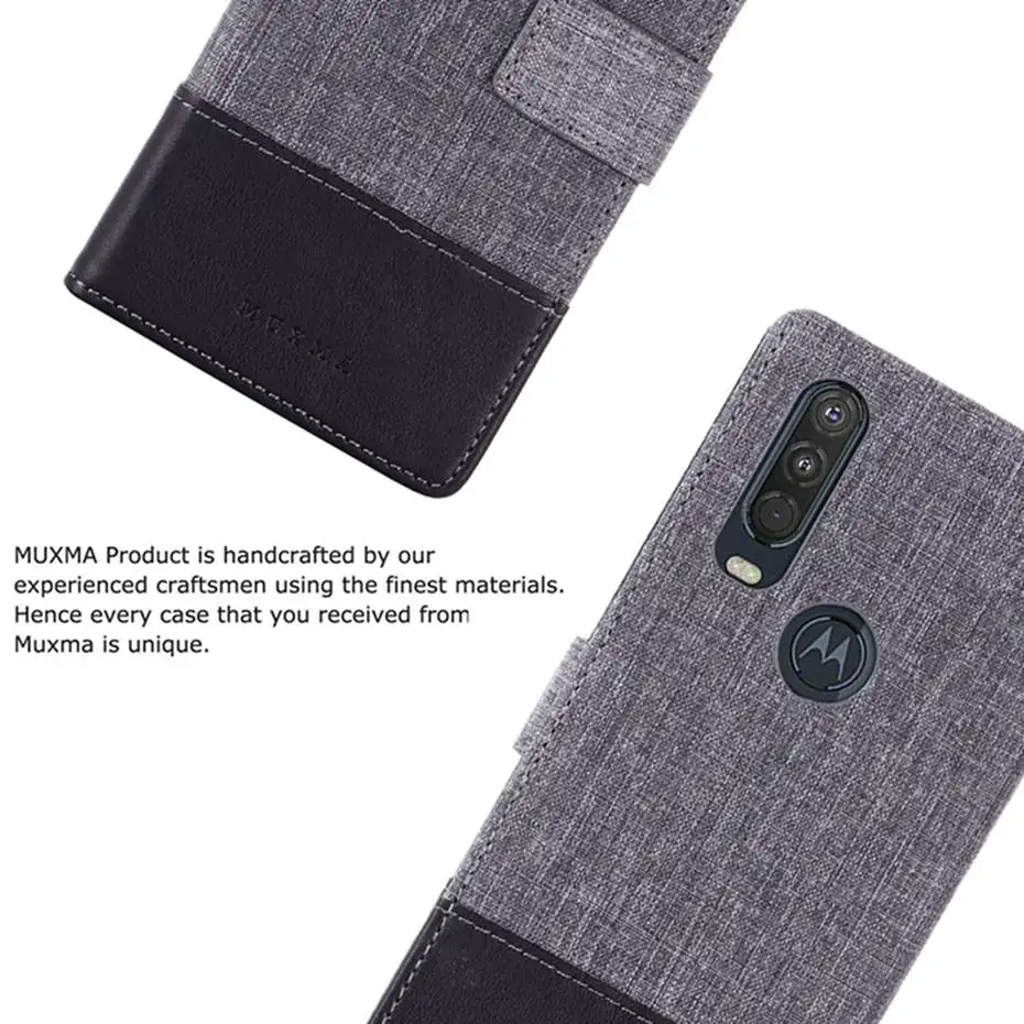Джинсовый разноцветный кожаный флип-чехол для Motorola Moto One Action чехол для телефона для Motorola One Action Cover Capa