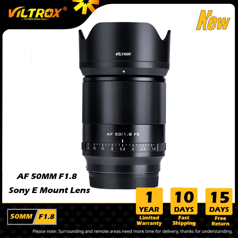 Viltrox 50Mm F1.8 Sony Lens Auto Focus Full Frame Lens Obiettivo Verticale Ad Ampia Apertura Per Sony E Mount A7Ii A9Ii A6000 Obiettivo Della Fotocame