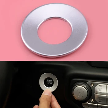 

Silver ABS Engine Start Stop Button Switch Cover Trim Fit for Jeep Wrangler JL 2018 2019 JT Gladiator 2020