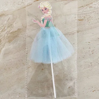 1pcs/Lot Frozen Elsa Anna Princess Cake Cupcake Toppers Cake Flag Girls Birthday Party Decoration Anniversaire Cake Supplies 1pc-Flag11