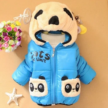 

Baby Boys Winter Jacket Thick Warm Cotton Kids Jacket Cartoon Panda Girls Jackets Cute Bear Girls Coat 2-4 Year Children Clothes