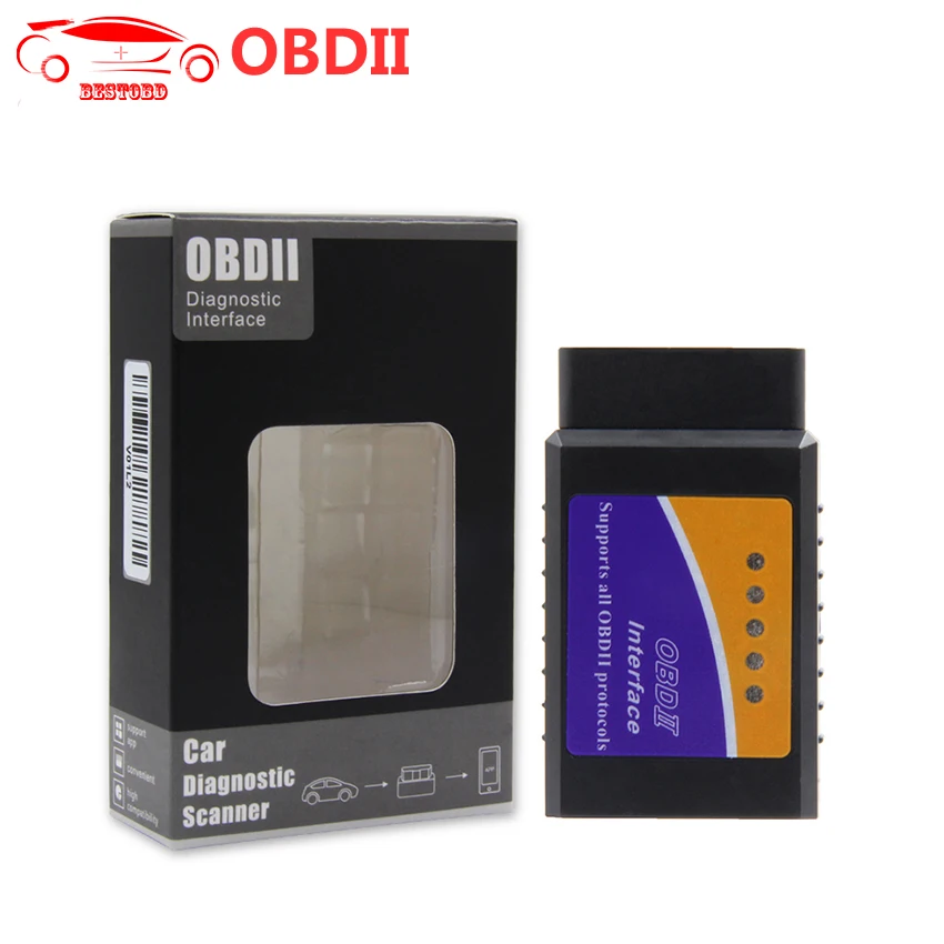 Автомобильный сканер ELM327 V1.5 Bluetooth OBD2 для Android / Windows/Symbian диагностический