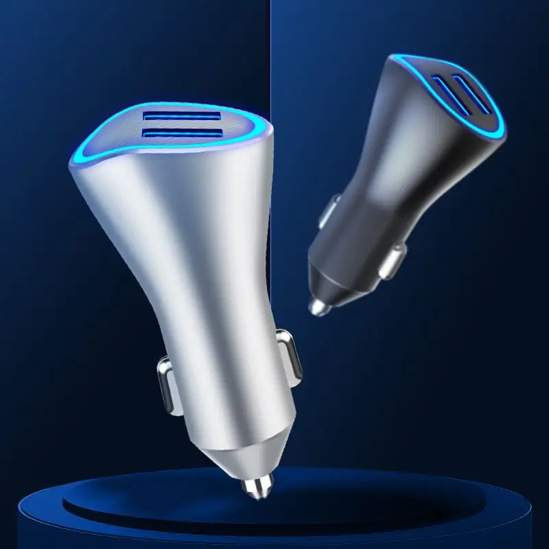 Металлическое универсальное автомобильное зарядное устройство Quick Charge 3,0 Dual QC 3,0 USB зарядное устройство адаптер питания для samsung huawei Xiaomi Мобильный телефон планшет