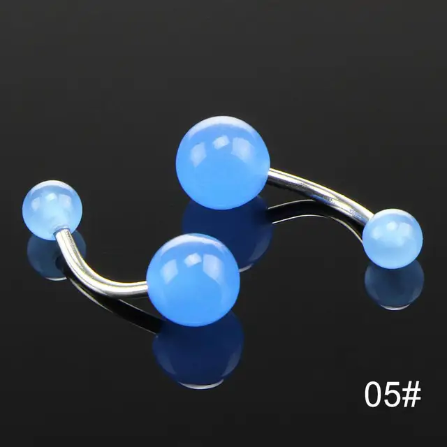 Plastic Belly Button Piercing Acrylic Piercing Navel Plastic Belly