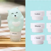 24 шт. 80 мл Портативный Силиконовый многоразовый Пустой дорожный Упаковочный пресс для лосьона и шампуня косметические контейнеры