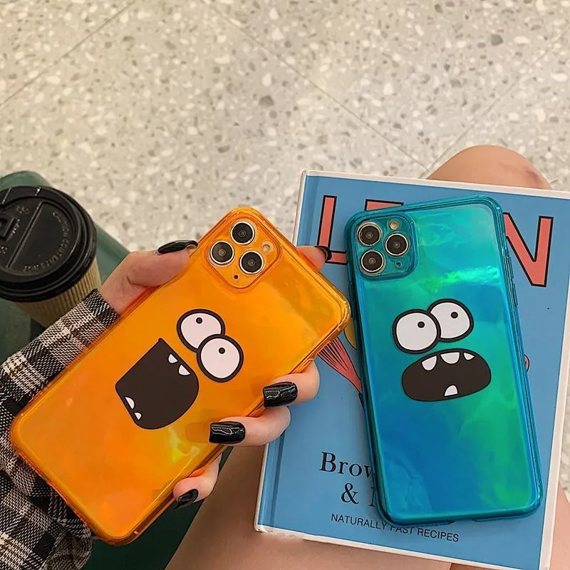 

Monster expression iPhone 11 Pro Mobile phone shell X 7P 8P laser 6 Fall prevention personality