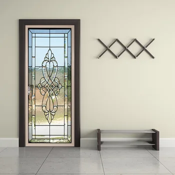 

Simulated Transparent Glass DIY Door Wall Stickers Home Decor Living Room Bedroom Art Mural Self-adhesive Waterproof Wallpaper