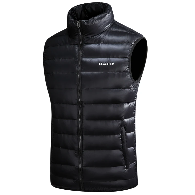 

Autumn Light Down Jacket Winter 90% White Duck Down Vest Men Casual Winter Vest Plus Size 5XL Turtleneck Sleeveless Waistcoat