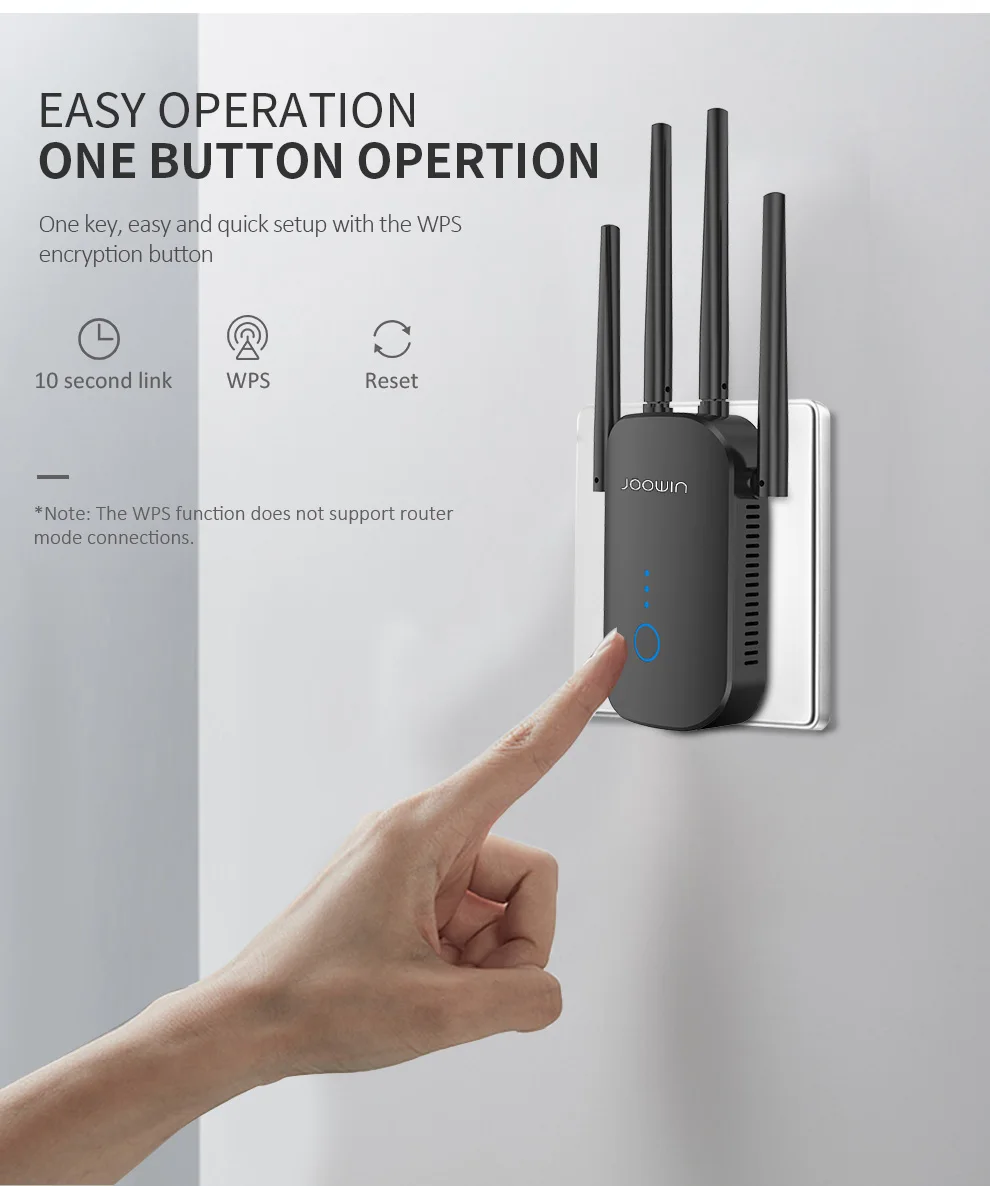 Wifi sem Fio Antena de Longo Mbps Banda Dupla Ghz Repetidor Poderoso Wifi Roteador Wi-fi Extensor 4 * 3dbi Alcance Wlan Amplificador 1200 5 - Imagem 3