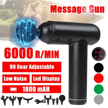

6000r/min Therapy Massage Gun 99 Gears Muscle Massager Pain Sport Massage Machine Relax Body Slimming Relief With 8 Heads