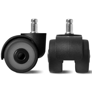 

5Pcs 2" Rubber office chair wheels 50KG 360 Degree Universal Mute Swivel Roller Replacement chair crib Caster furniture Hardware