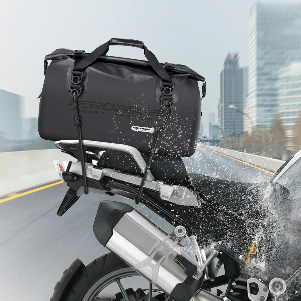HEROBIKER, водонепроницаемая мотоциклетная сумка, для улицы, ПВХ, сухая сумка, 45л, наплечный гоночный рюкзак, сумка для шлема, для пеших прогулок, ... HEROBIKER, водонепроницаемая мотоциклетная сумка, для улицы, ПВХ, сухая сумка, 45л, наплечный гоночный рюкзак, сумка для шлема, для пеших прогулок, ...