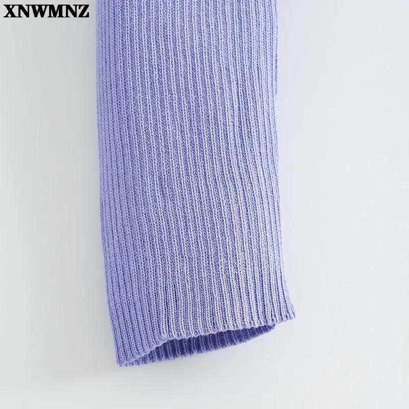 XNWMNZ Autumn Winter elasticity Short Square Collar Thin Knitted Pullovers Sweater Loose V-Neck Long Sleeve Women New Fashion