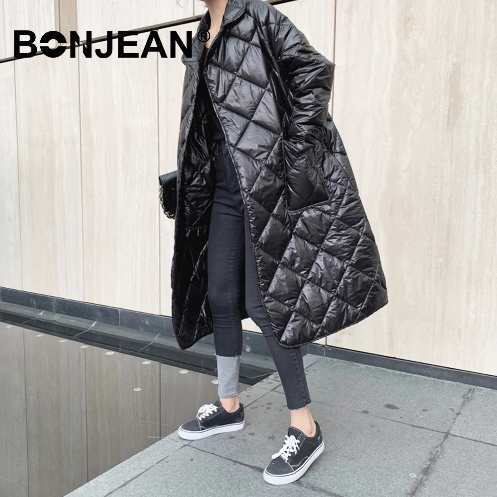 

Long Winter Jacket Women Padded Coat Woman Jacket Warm Black Overcoat Elegant Korean Style Ladies Outerwear Streetwear Z001