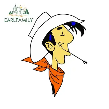 

EARLFAMILY 13cm x 10.4cm for Lucky Luke Phone Comic Car Stickers Vinyl Car Sticker Graffiti Sticker 3D Stickers Body for Car