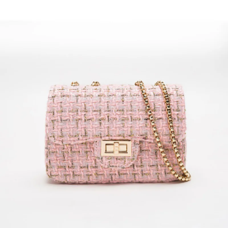 Брендовая женская сумка, Ретро стиль, на цепочке, сумка через плечо, сумка через плечо, дизайнерская сумка - Цвет: Розовый