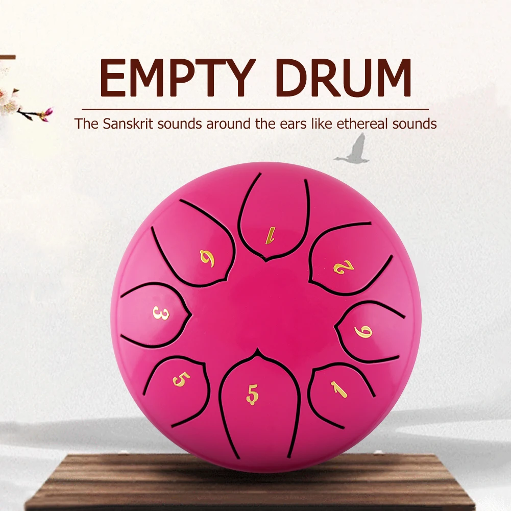 8/11 Tune Tongue Drum 6 Inch Steel Tongue Drum Kits With Drumstick Finger Cots Bag Drumstick Stand Instruments Accessories