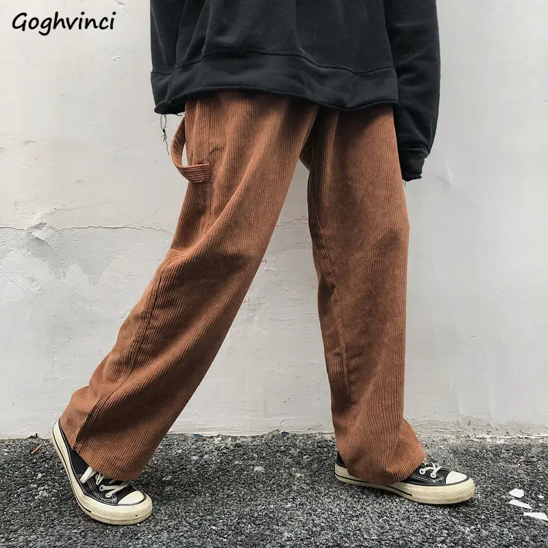 Casual Pants Women Corduroy Solid Straight Loose Unisex Streetwear Harajuku Casual Hip-hop Cool Trendy Trousers Plus Size 2XL Casual Pants Women Corduroy Solid Straight Loose Unisex Streetwear Harajuku Casual Hip-hop Cool Trendy Trousers Plus Size 2XL
