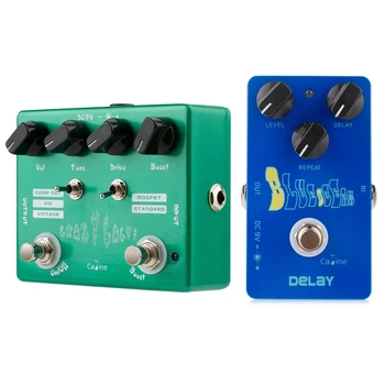

Caline 2pcs Effects Guitar Accessories - Cp-19 Blue Ocean Delay Effect Pedal & Cp-20 Crazy Cacti Overdrive Effect Pedal