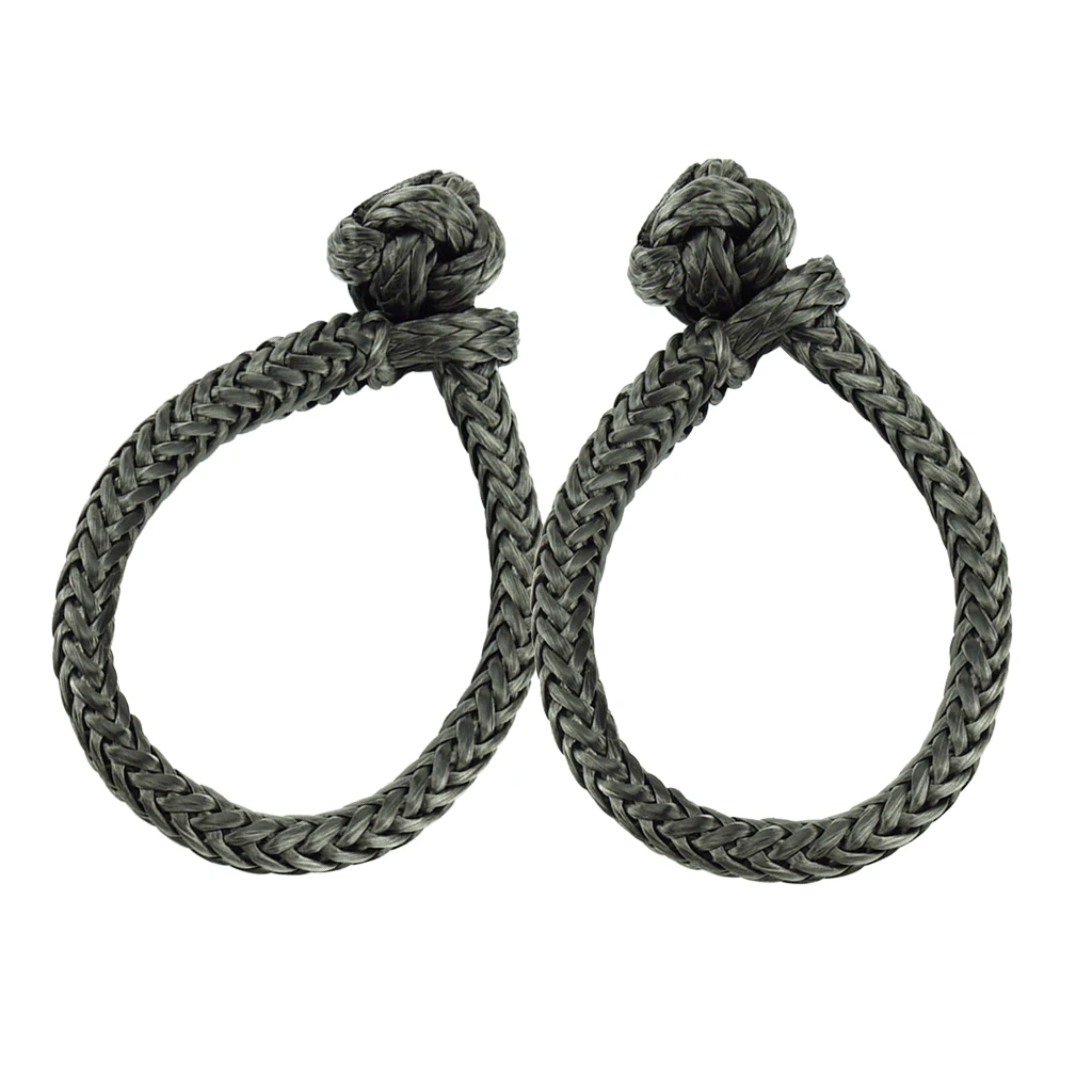 

Grey 8mmx10mm Soft Shackles,Winch Shackle,Synthetic Rope Shackle for Sailing Marine Boats