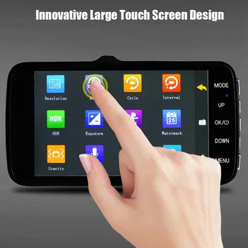 

4-Inch Car DVR Dash Camera Rear View Center Console Recorder Dual Video Dash CAM Recorder Car DVR HD 1080P Cycle Recording ##3