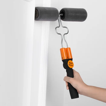 

Hot Paint Roller Double Paint Rolling Brush Adjustable Double-Sided Paint Brush Painting Roller DIY Graining Tool for Home