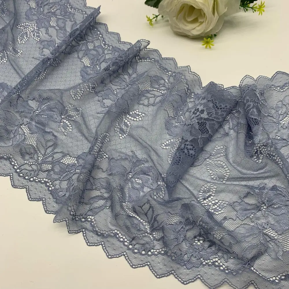 3y/lot 3 colors 23.5cm Yellow Elastic Stretch Lace Trim 4