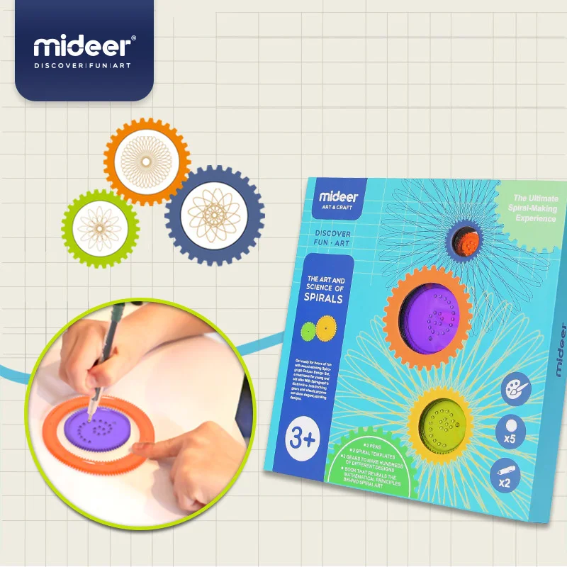 Mideer DIY Поделки вращающаяся и спиральная художественная станция искусство наука