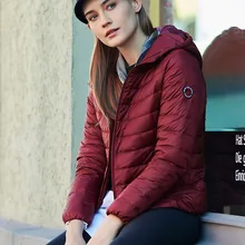 BOSIDENG Новая коллекция пуховик для ранней зимы женский пуховик с капюшоном ультра-светильник водонепроницаемый большой размер B90131014B