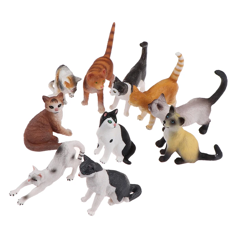 plastic cat figures