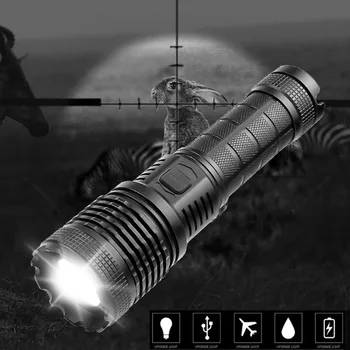 

Portable Waterproof 1500LM XHP 70 LED Flashlights 5 Modes Outdoor Camping Hunting Telescopic Zoom USB Rechargeable Torch