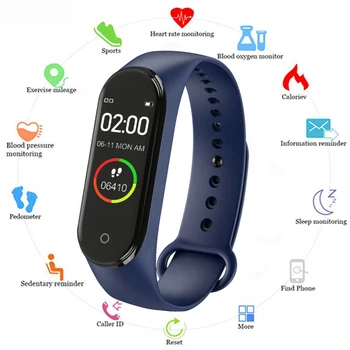 

M4 Smart band Fitness Tracker Watch Sport bracelet Heart Rate Blood Pressure Smartband Monitor Health Wristband Fitness Tracker
