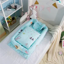 Ensemble de literie pour nouveau né, berceau Portable avec oreiller et couette, coussin en coton, 3 pièces