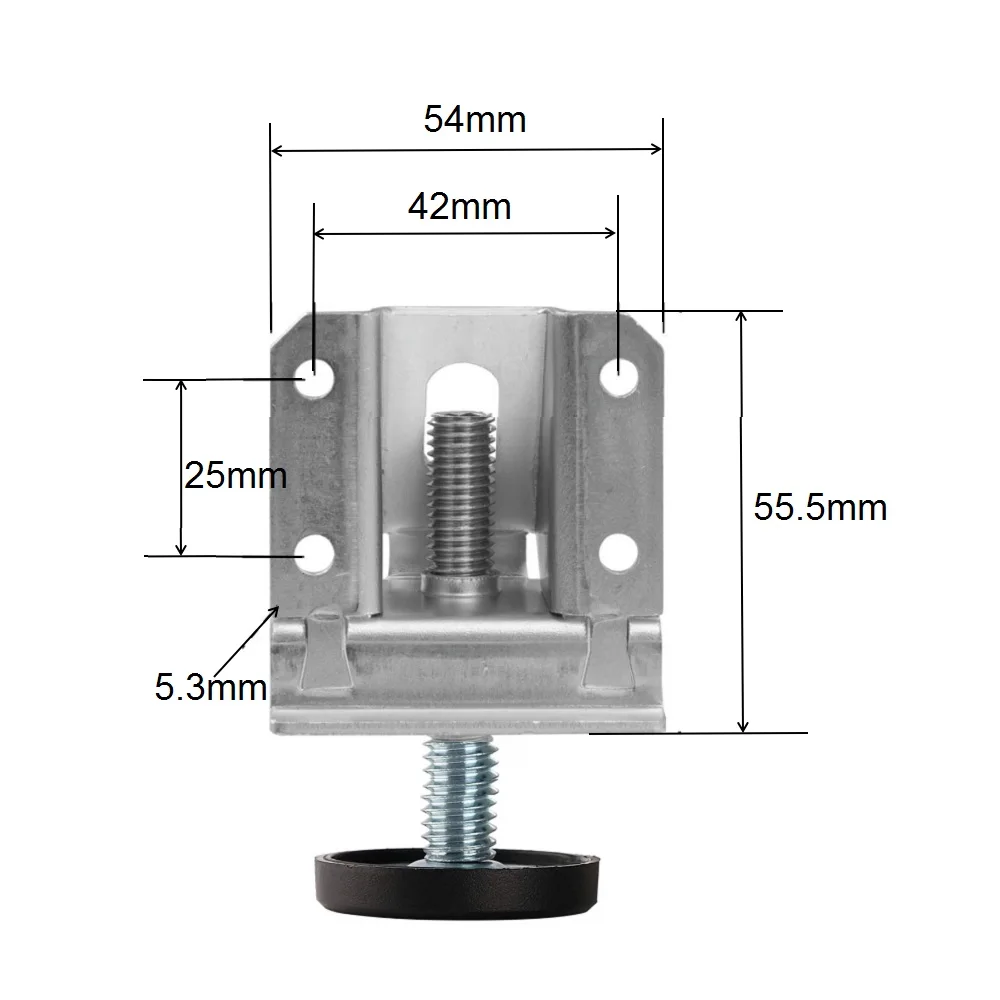 4pcs Adjustable Furniture Leg Levelers Carbon Steel Heavy Duty