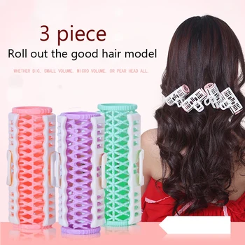 

flower curl silicone hair curlers rollers 3 Pcs Plastic do not hurt hairm fast curls Beauty clip hair styling tools SU255
