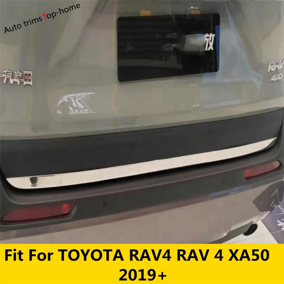 

Stainless Steel Accessories Rear Tail Trunk Door Lid Tailgate Overlay Strip Cover Trim For TOYOTA RAV4 RAV 4 XA50 2019 - 2022