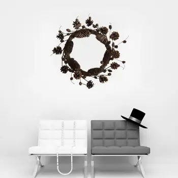 

Artificial Flower Christmas Pinecone Wreath Spring Wreath Outdoor for Front Door 449E