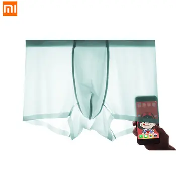 

2019 New Xiaomi Mijia Men's Ice Silk Underwear Ultra-thin translucent Sexy Underpants Breathable Men Boxer Cool Beach Panties