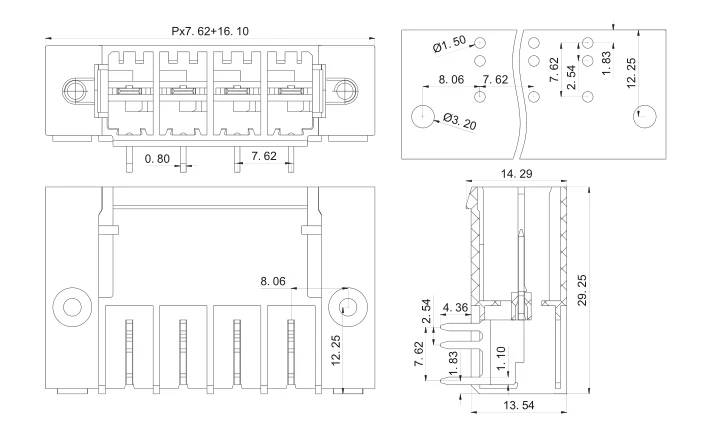 KF2EDGSTRBM 7,62 2 P~ 12 P разъем PCB плагин клеммный блок 5EDGSTRBM 7,62 мм 2PIN~ 12PIN PC 5 GFU 1721012 PHOENIX контакт