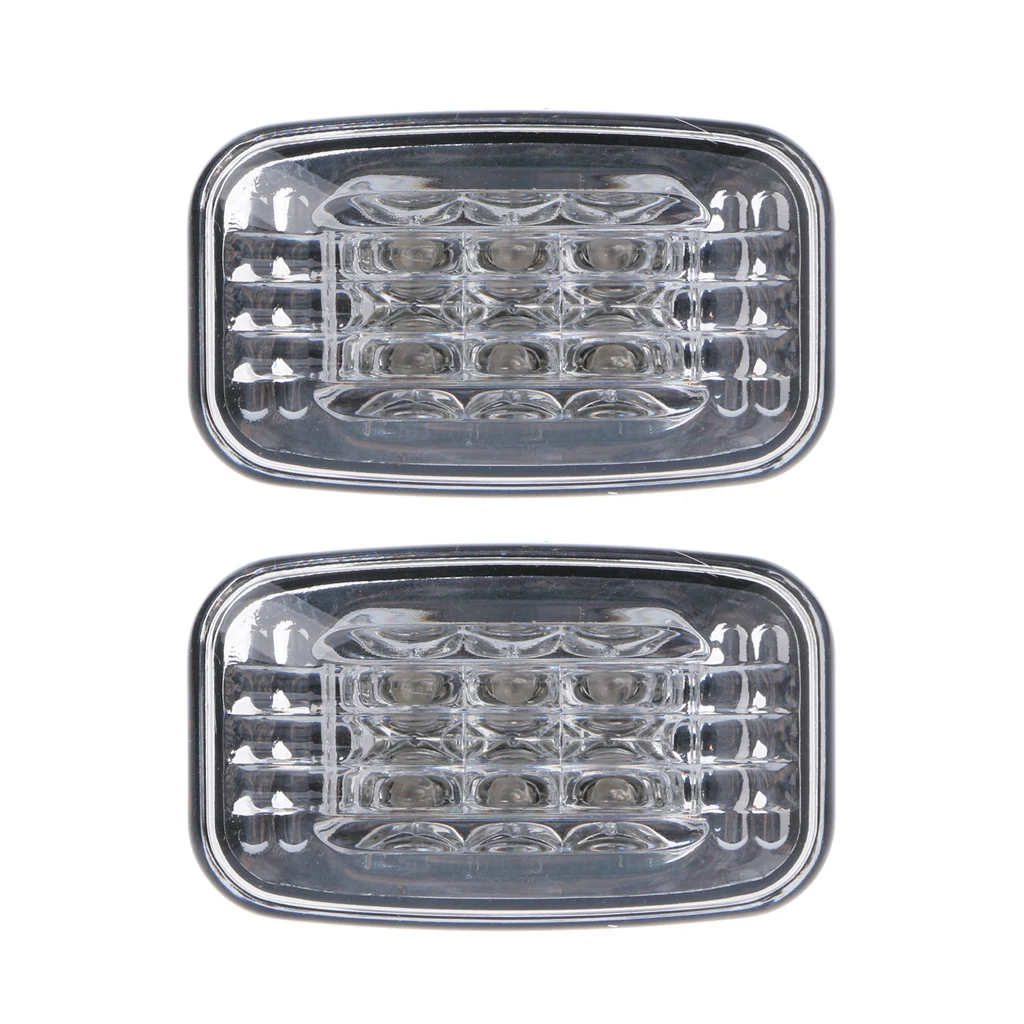 

2019 New 2x LED Side Marker Turn Signal Light Amber Clear For Toyota 84-07 Land Cruiser Yellow light
