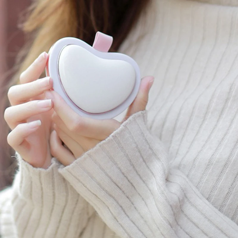 

Hot Sale Gift 3600Mah Usb Hand Warmers Charging Treasure Dual-Use Mini With Fill Light Makeup Mirror Mobile Power