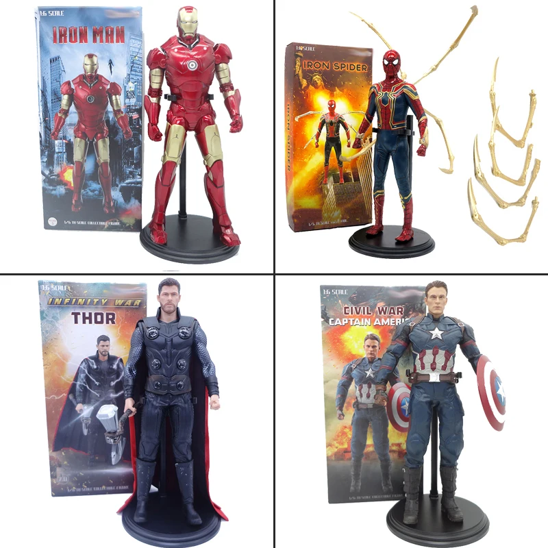 

Movie Avengers 4 Endgame Infinity Civil War Toys Thor Captain America Iron Man Iron Spider Man Action Figure Model Toy Gift