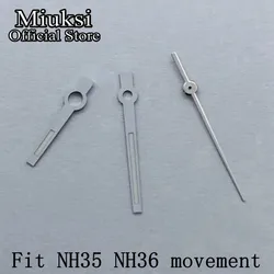 Miuksi Silver & Rose Gold Watch Hands with Blue Accents and Green Luminous Tips (Silver NH35 NH36)