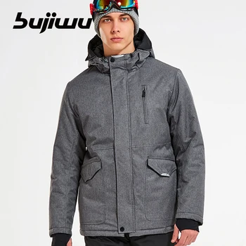 

2019 Bujiwu Men Ski Jacket Snowboard Clothing Windproof Waterproof Outdoor Sport Wear Male Winter Coat Super Warm Thicken Jacket