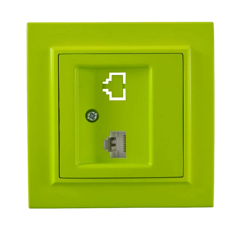 黄绿色单电脑正面