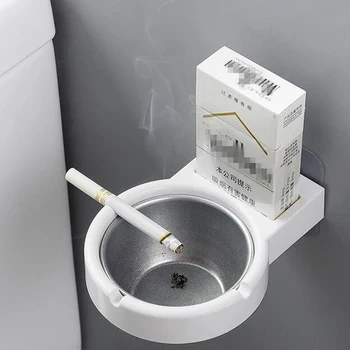 

Smoke Cup Storage Holders Portable Stainless Steel Pocket Wall Ashtray for Bathroom Home Office r Cigarette Tools Case